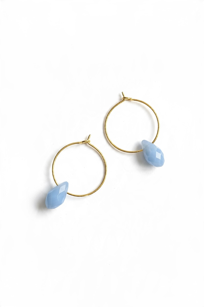 Chalcedon Blue Creolen