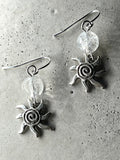 Spiral Silver Sun mit Bergkristall