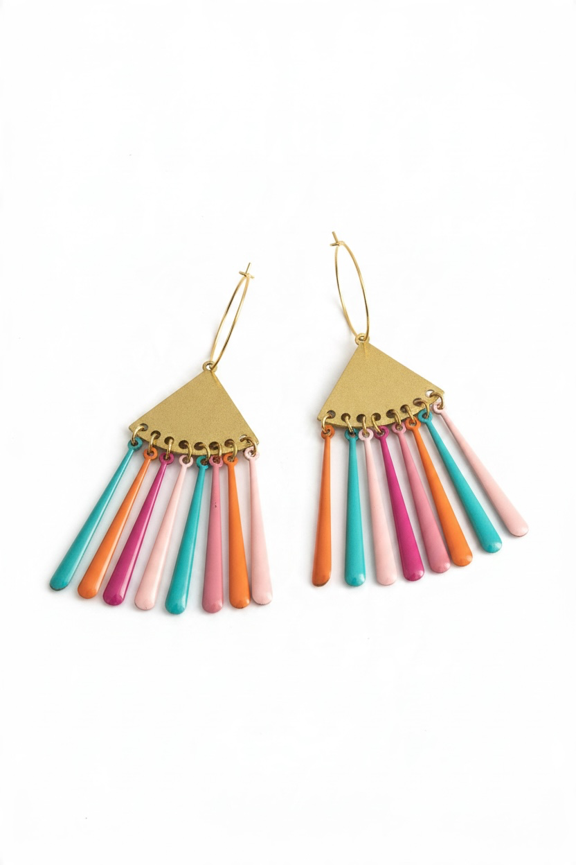 Emaillefächer Messing