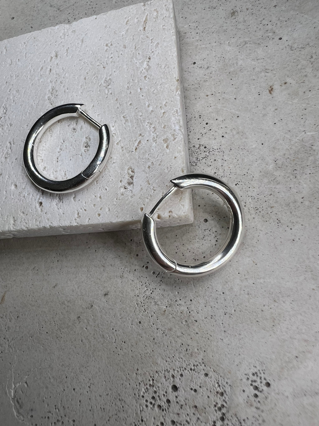 Glas organic Circle `Rock Crystal´ 925 Silverhoop