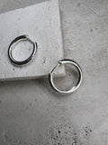 Glas organic Circle `Rock Crystal´ 925 Silverhoop