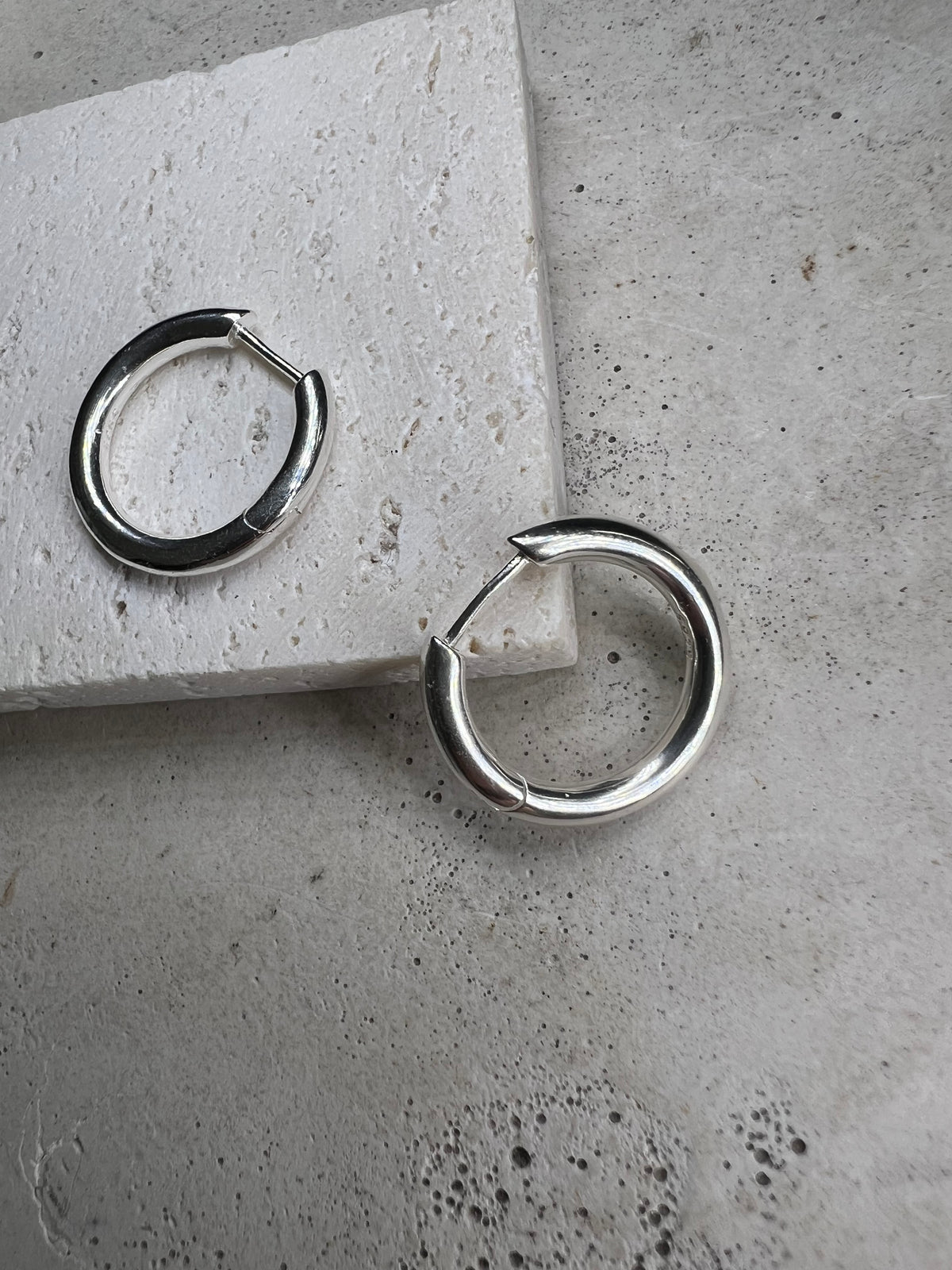 Glas organic Circle `Rock Crystal´ 925 Silverhoop