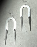 Silber Bogen Ohrringe