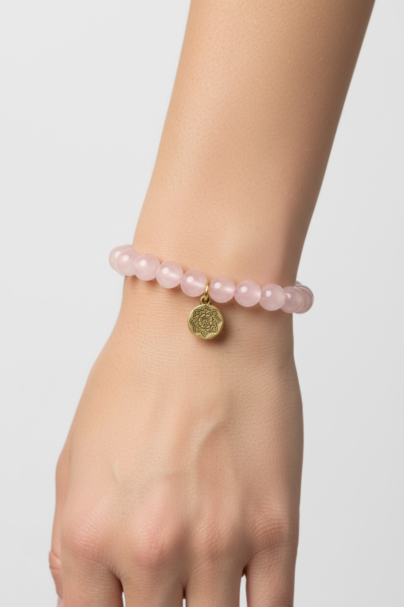 Rosenquarz Edelstein Armband