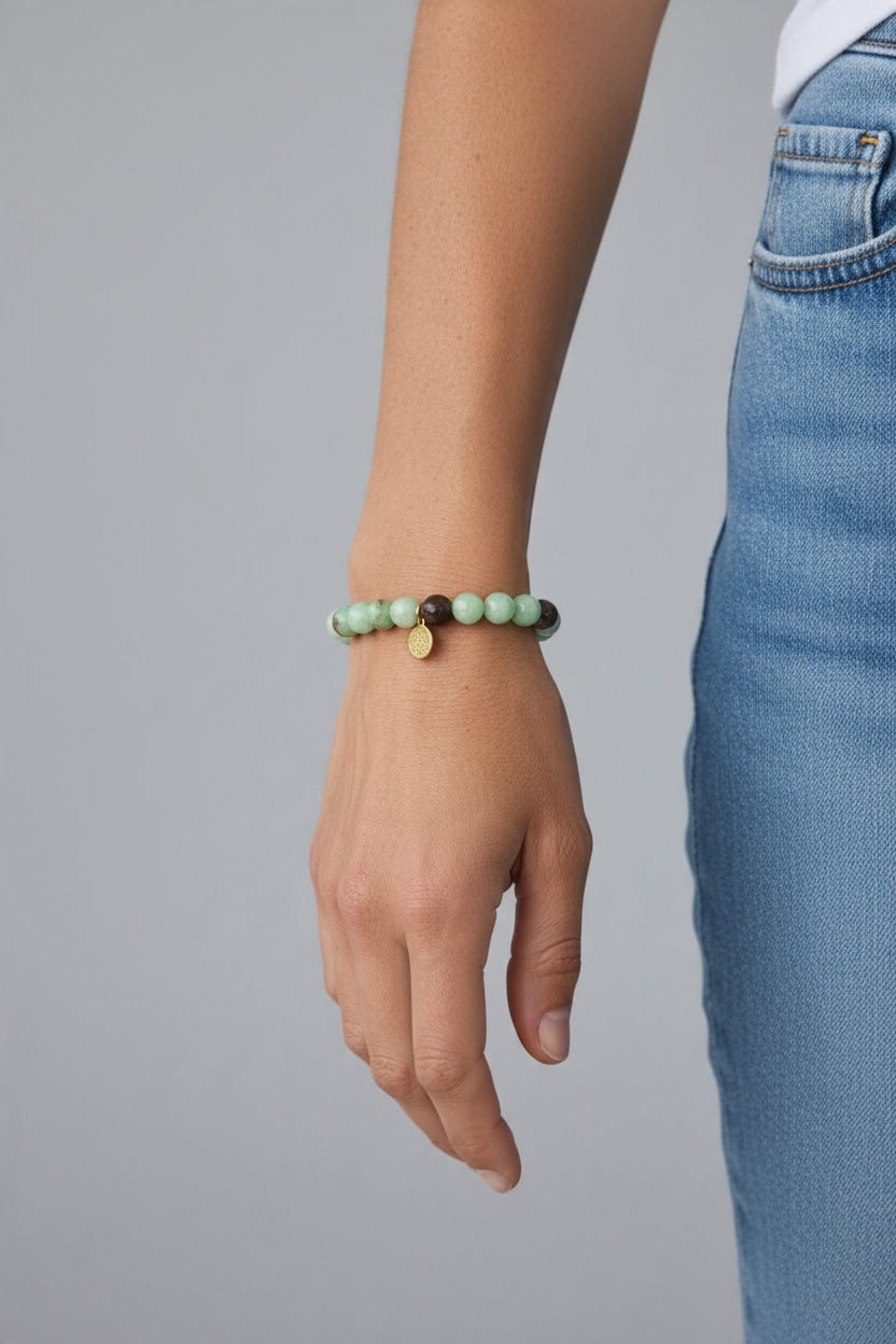 Chrysopras Edelstein Armband