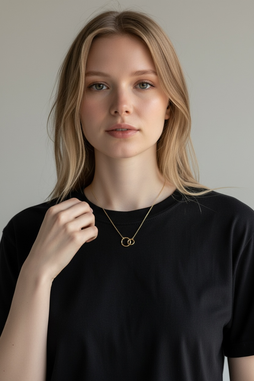 Helen 925 Silver Halskette 18k