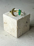 Mondring grüner Onyx