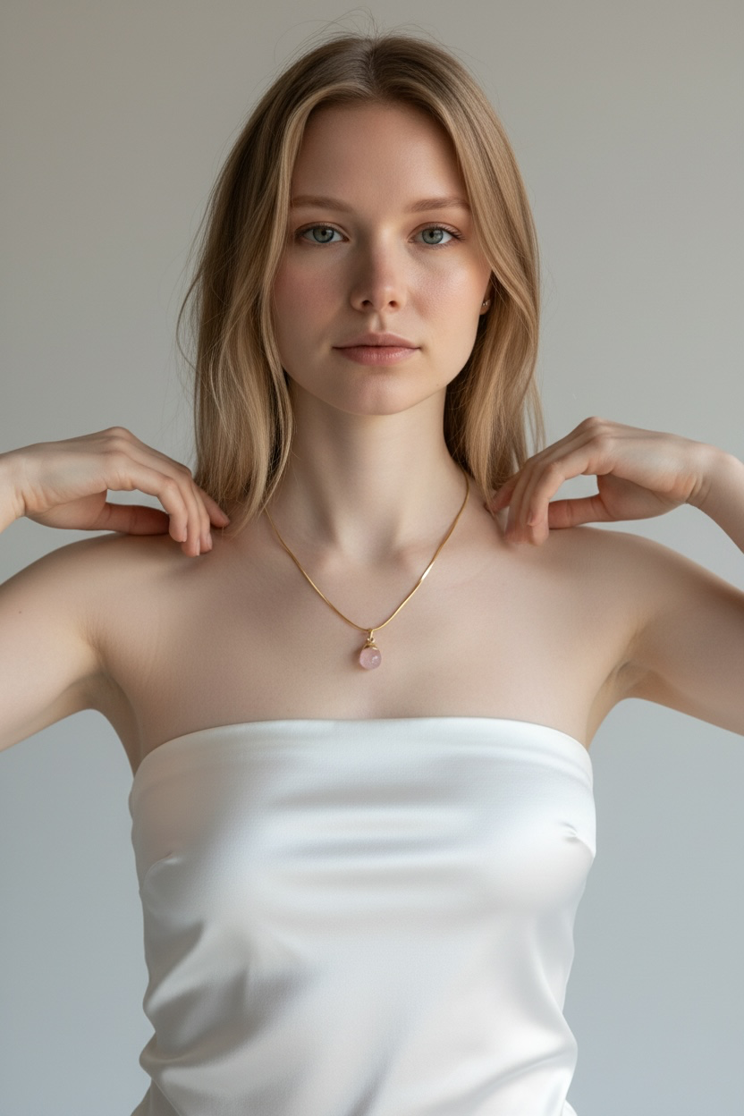 Drop 18k Rosenquarz