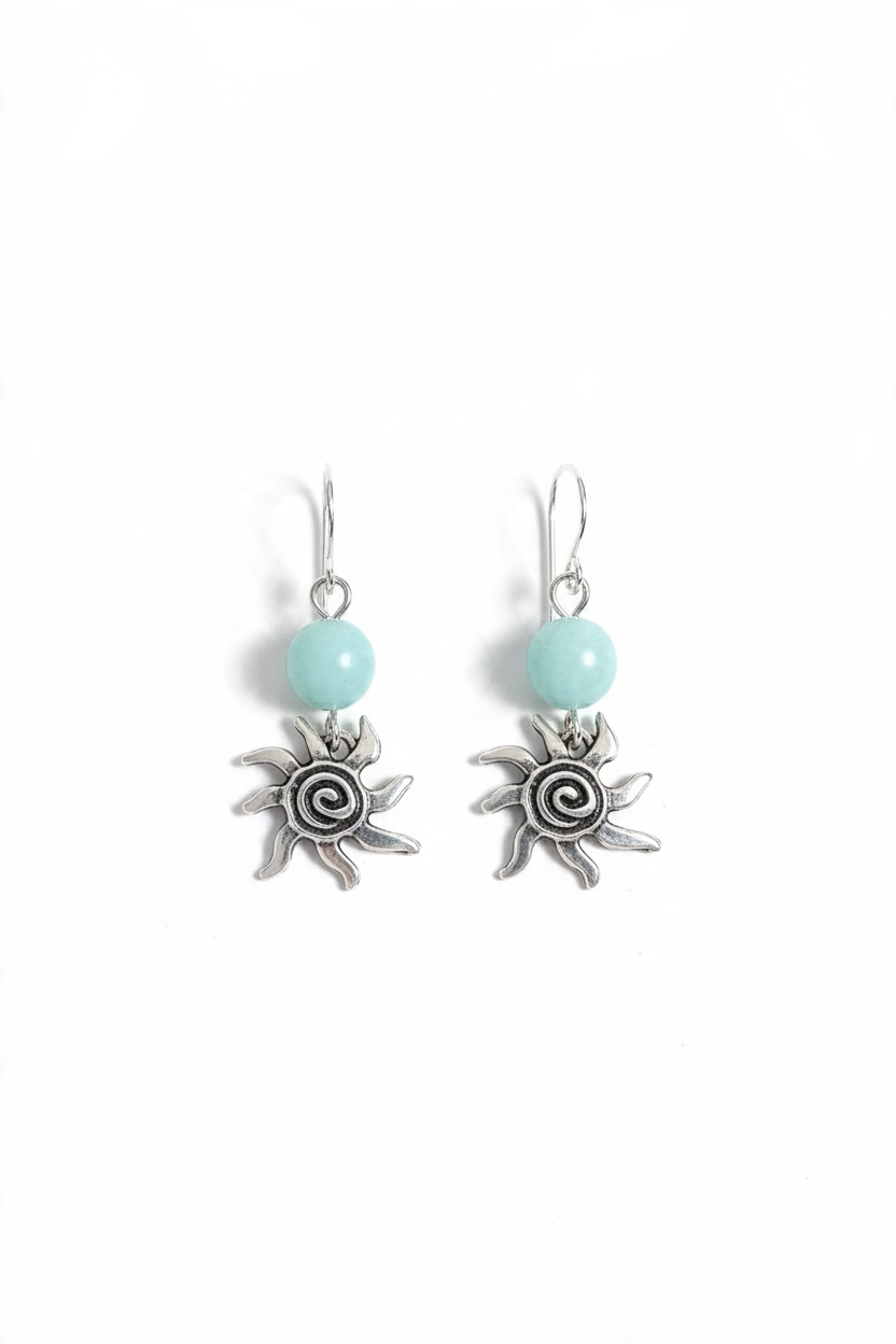Spiral Silver Sun mit Amazonit