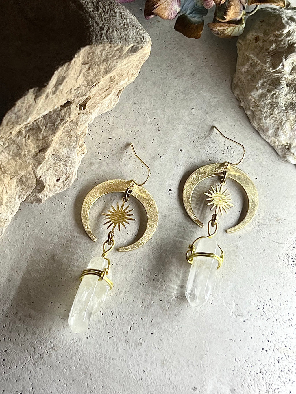 Crystal Golden Suns & Moons