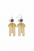 Lisha Bogen & Mond Ohrringe mit Amethyst
