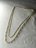 Venezia Double Layer Collier 925 Silber zu 18k vergoldet