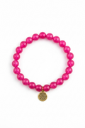 Pink Achat Edelstein Armband