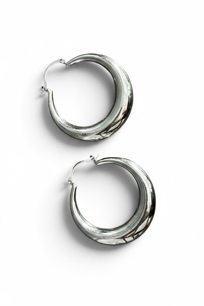 Stainless Steel massive Creolen