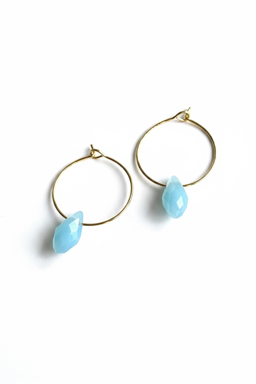 Chalcedon Turquoise Creolen