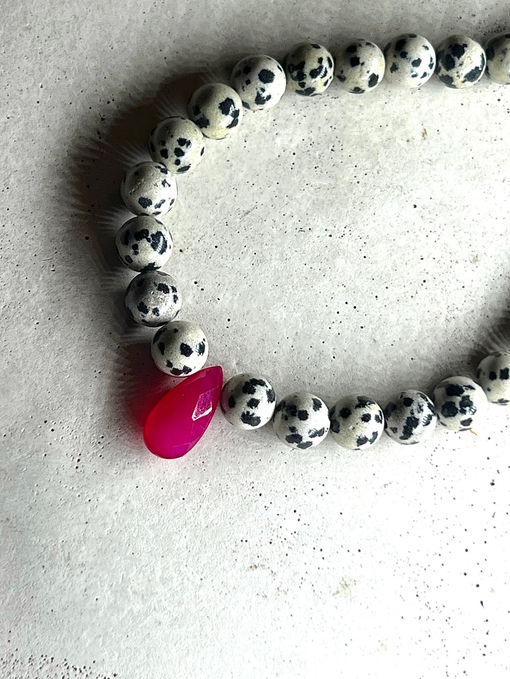 Dalmatiner Jaspis Choker pink Chalcedon
