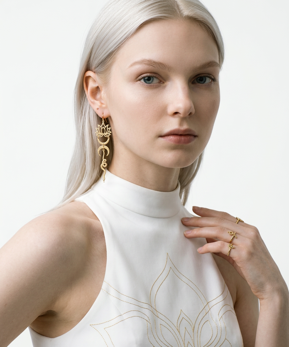 Sunyatha Lotus flower earrings