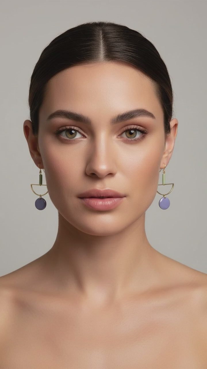 Jazz Purple Enamel & Aventurine