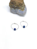 Yulia Silbercreolen mit Lapislazuli - allmymillionmoons